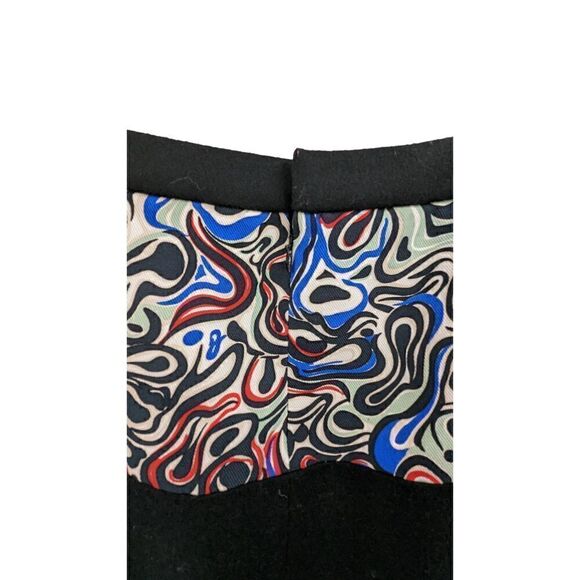 Balenciaga Paris Women Black Pencil Cut Abstract Print Mini Skirt Size 44 - Picture 5 of 12